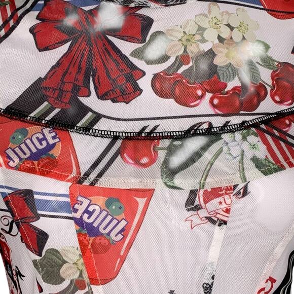 Cider Mesh Abstract Pattern Top Short Sleeve Size M Pullover - Picture 6 of 13